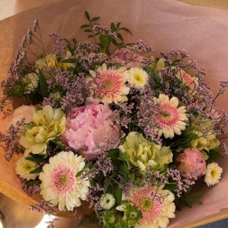 bouquet de fleurs pastel