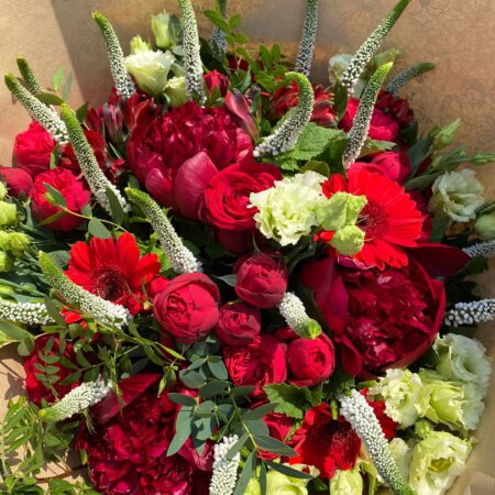 bouquet rouge et blanc