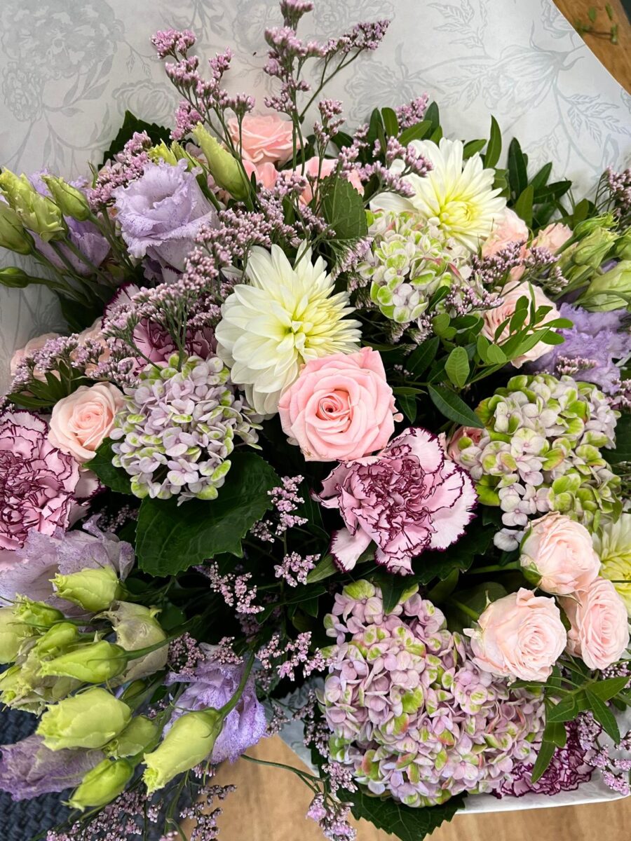 bouquet de fleurs pastels